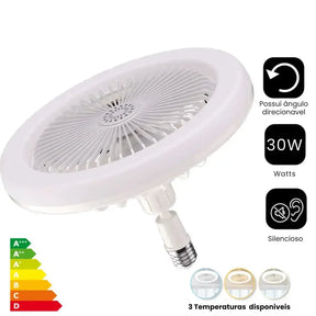 Luminária Ventilador de Teto com Controle Remoto