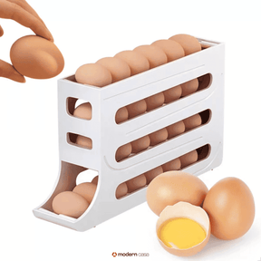 Organizador Porta-Ovos com Rolagem Automática