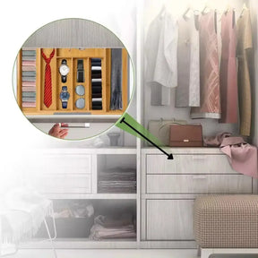 Porta Talheres em Bambu Extensível