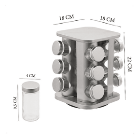 Porta Temperos e Condimentos Giratório 12 Peças