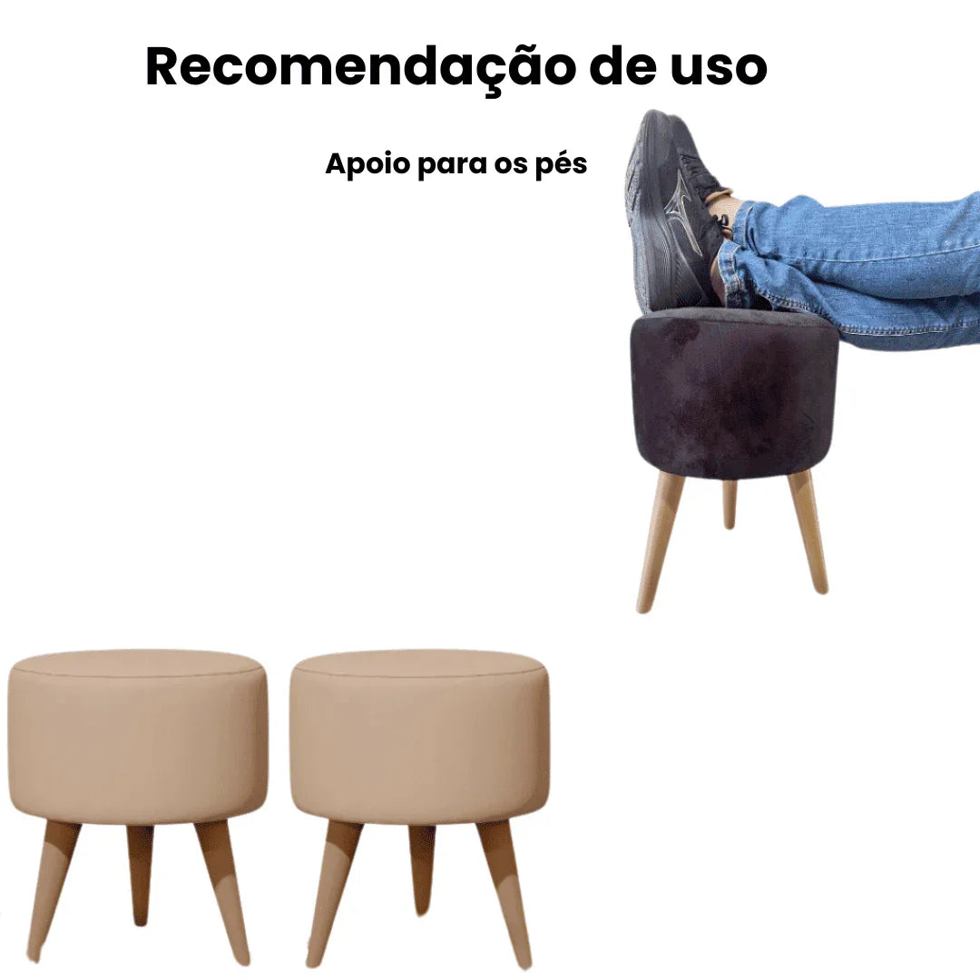 Puff Banqueta Linho