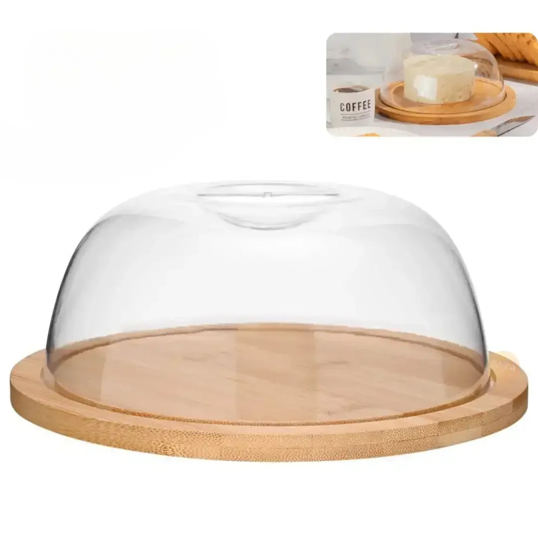 Queijeira de Bambu Com Tampa