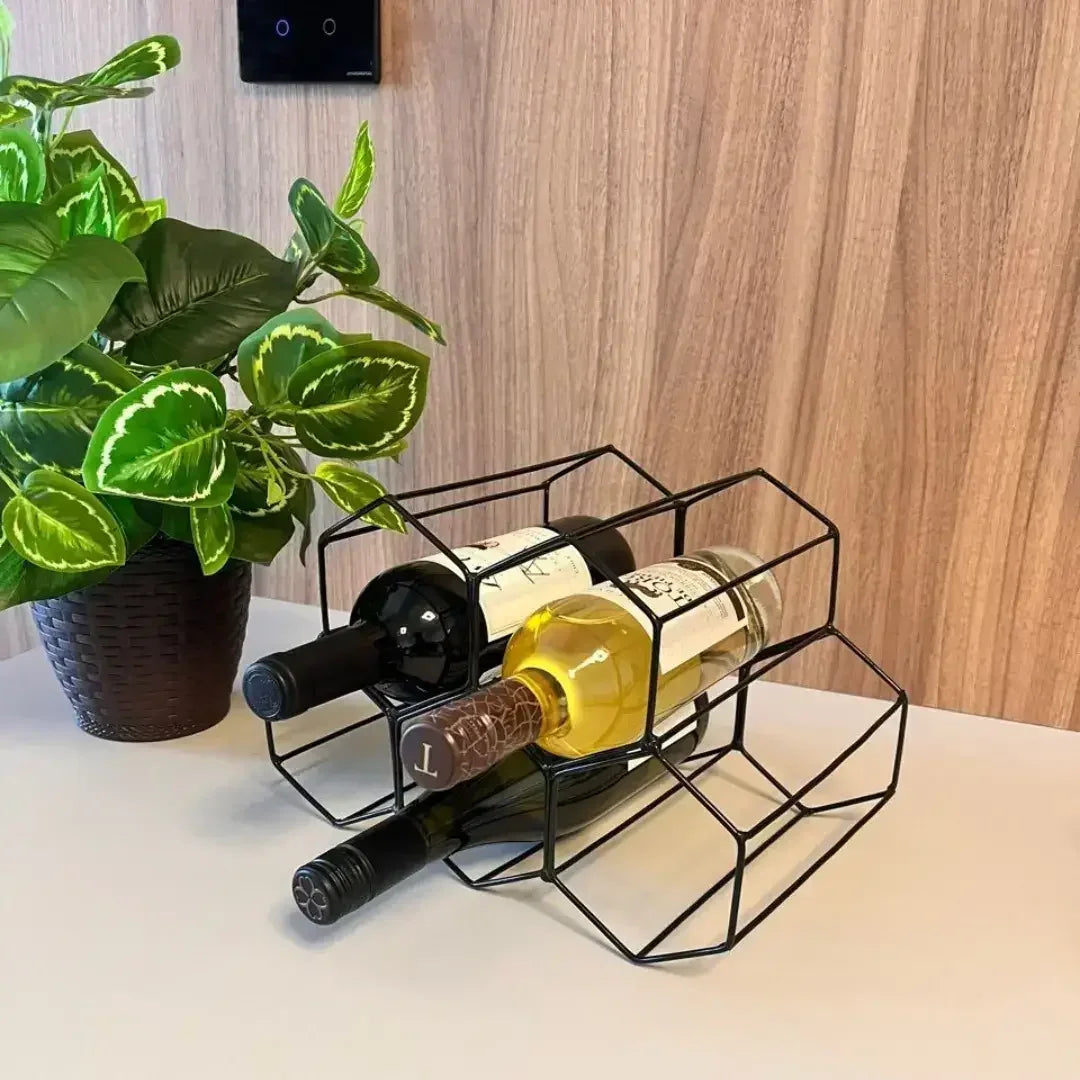 Suporte Adega de Vinho Aramado para 5 garrafas