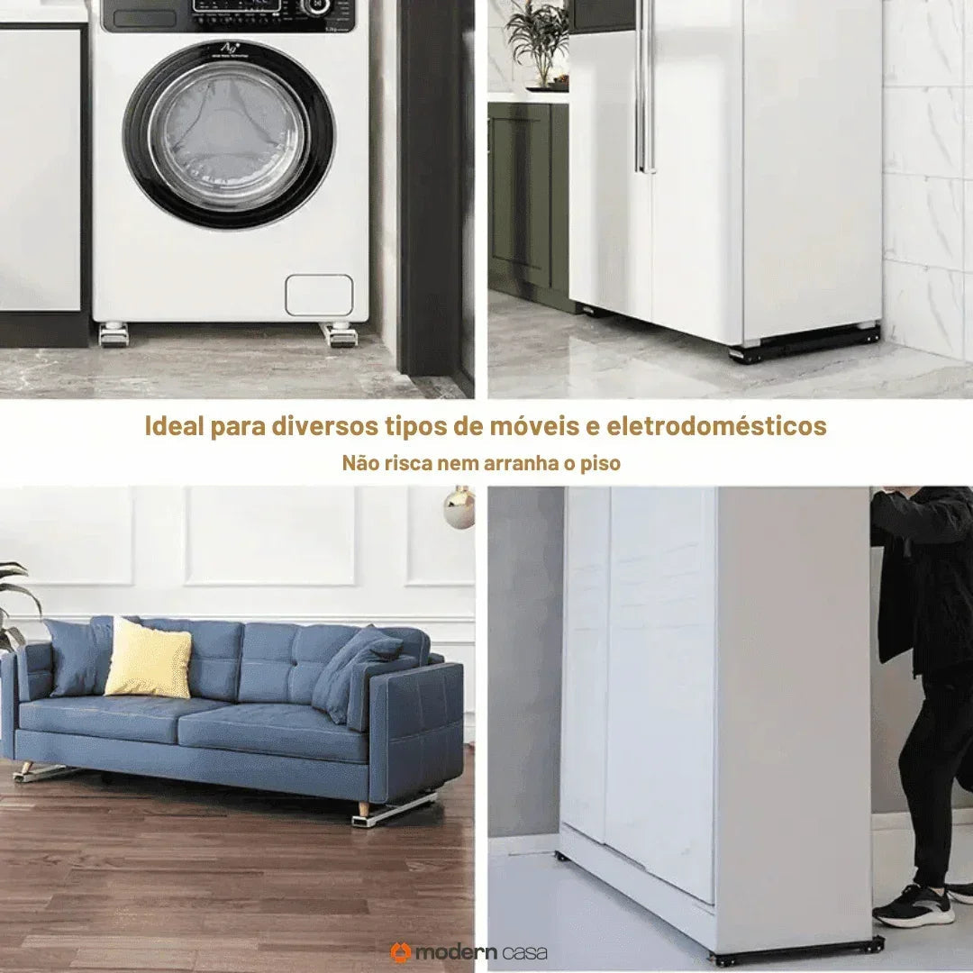 Suporte Para Pesos Com Rodinhas Ajustáveis