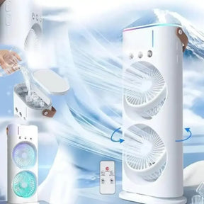 Umidificador Climatizador Portátil com Led 3 em 1