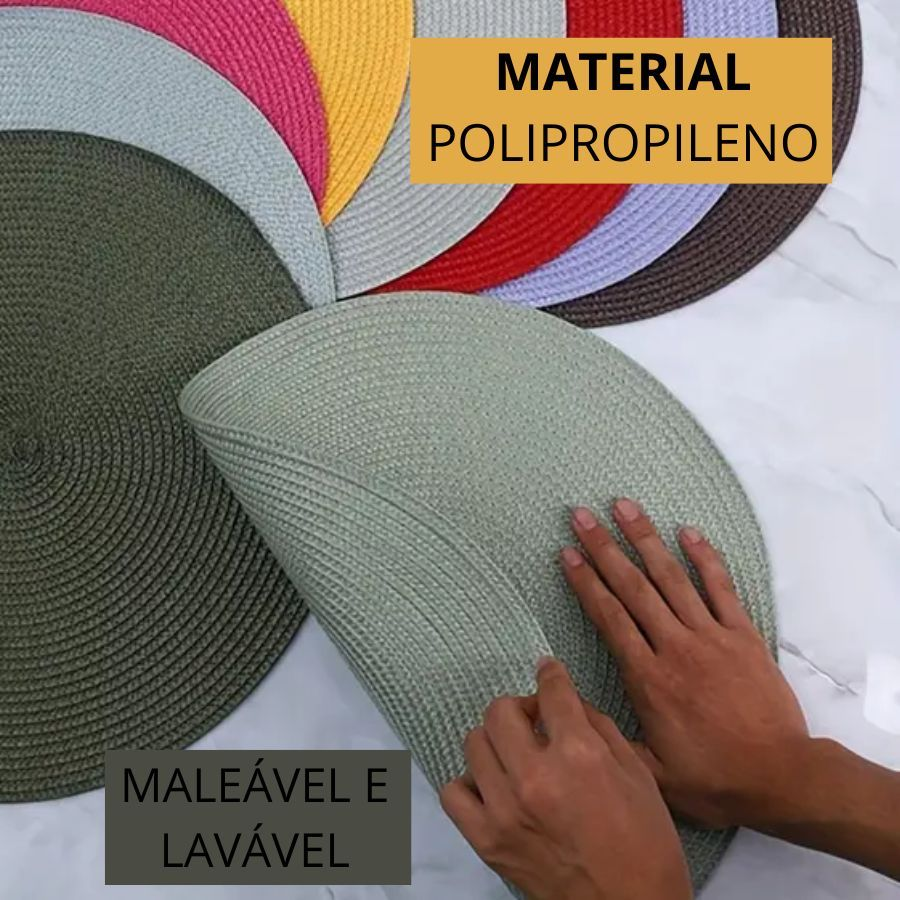 Jogo Americano Souplast Redondo Jantar Mesa Posta