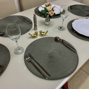 Jogo Americano Souplast Redondo Jantar Mesa Posta